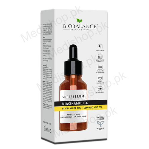Bio Balance Niacinamide-G Niacinamide 15% + Acid glycolic 5%, Super Serum