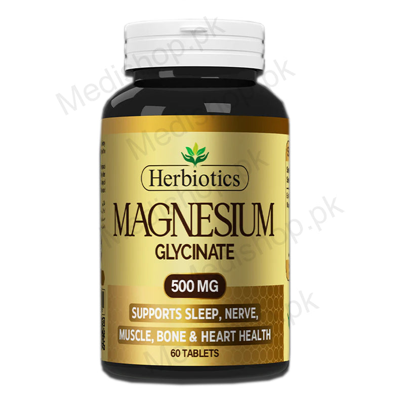 Herbiotics Magnesium Glycinate 500mg Tablets