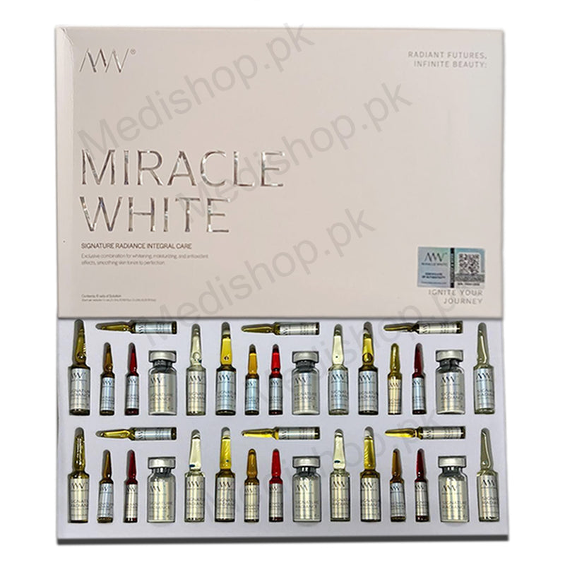 Miracle White 80000mg Glutathione Injections Whitening