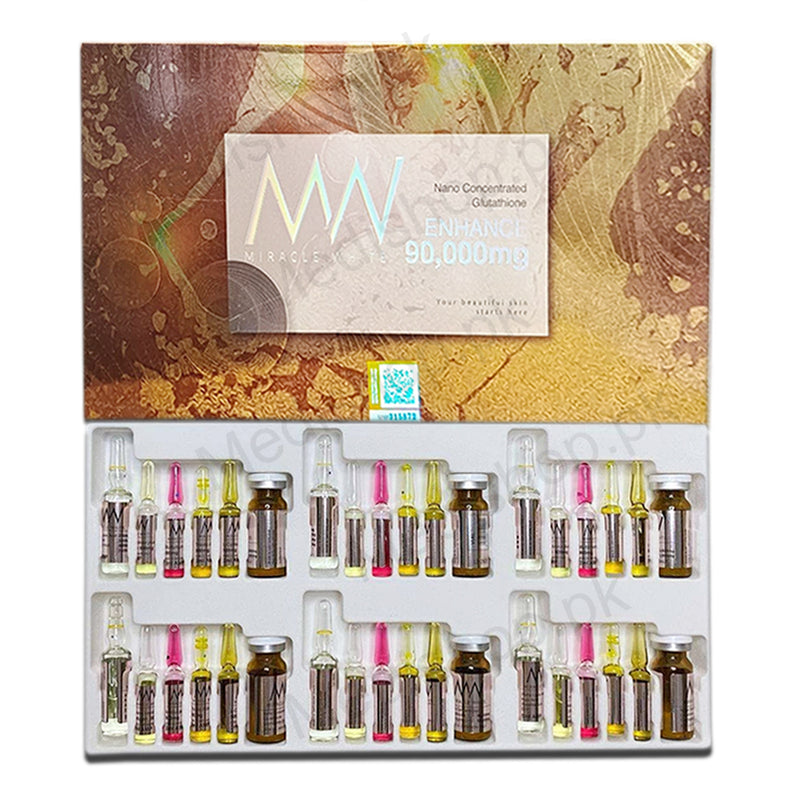 Miracle White Enhanced 90000mg Glutathione Skin Whitening Injection