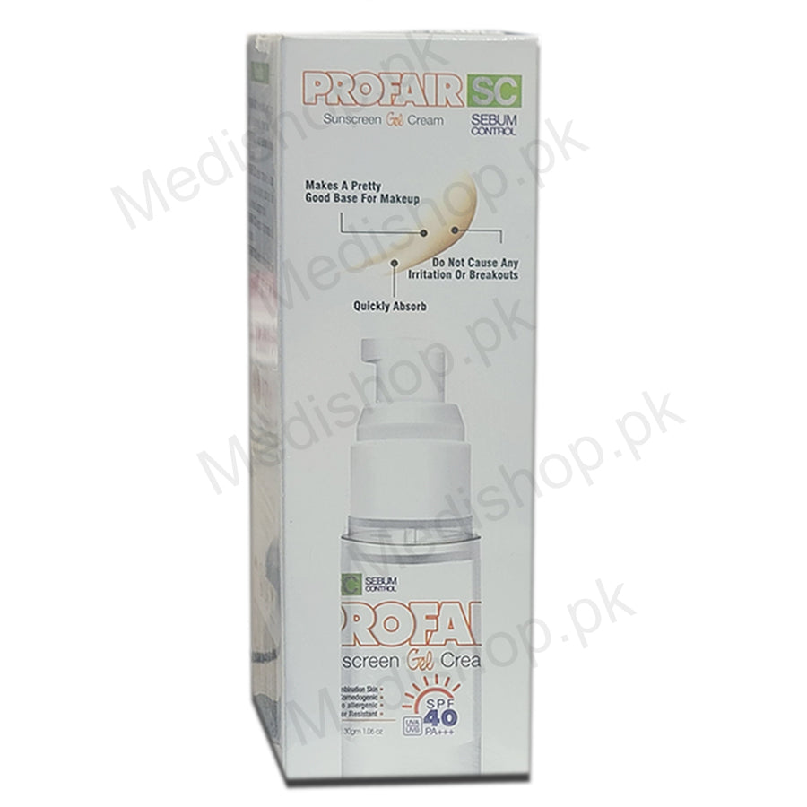 ProFair SC Sunscreen Gel Cream SPF40 PA+++ – Medishop.pk