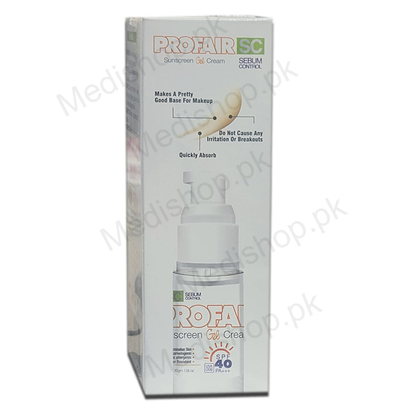 ProFair SC Sunscreen Gel Cream SPF40 PA+++ – Medishop.pk