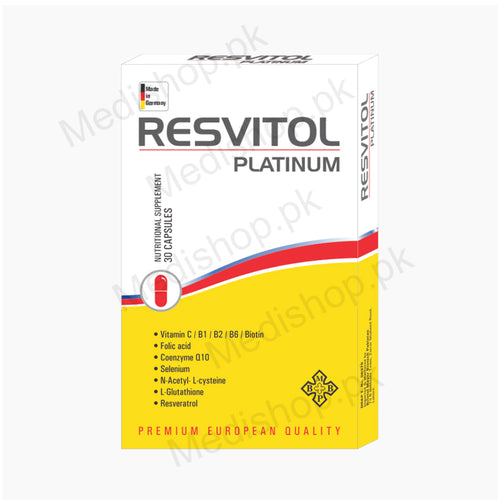 Resvitol platinum nutritional supplements capsules bristol pharma