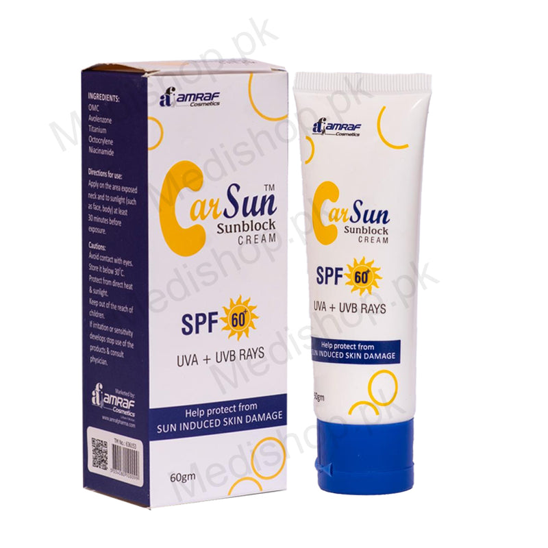car sun sunblock cream spf 60 sun protection amraf pharma