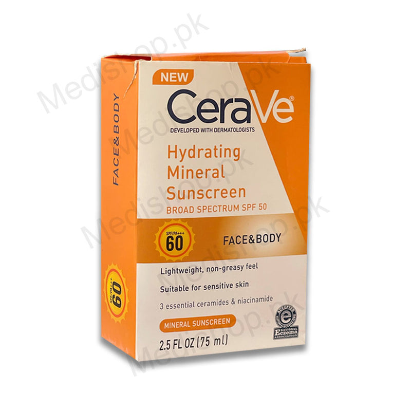 CeraVe Hydrating Mineral Sunscreen SPF60 PA+++