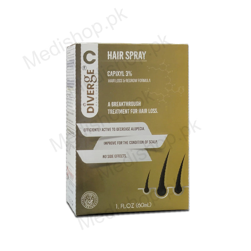 diverge  hair spray capixyl 3% hair loss regrow formula 60ml derm innovative