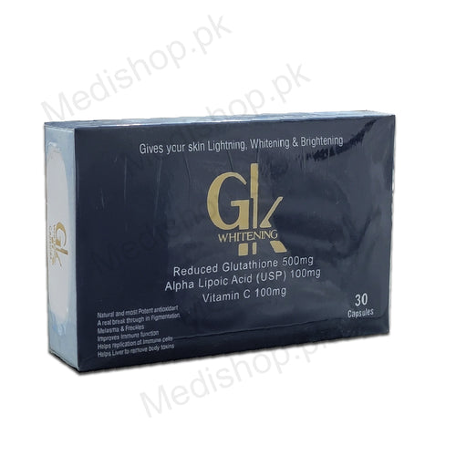 gk whitenin gcream gives your skin lighting whitening brightening 30capsules serving health pakistan