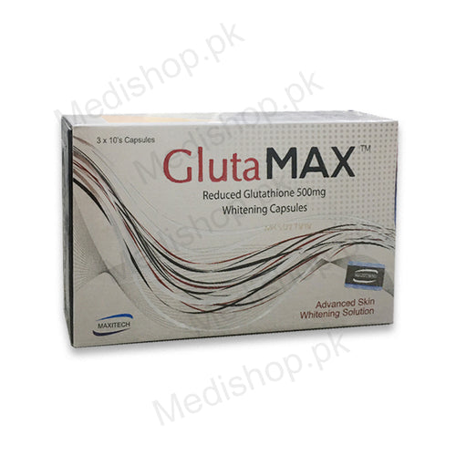 glutamax whitening capsules reduced glutathione500mg skincare lightening advanced solution maxitech pharma