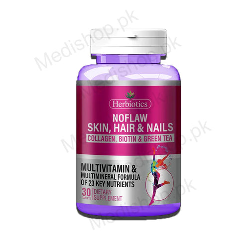 herbiostic noflaw skin hair & nails dietary supplement