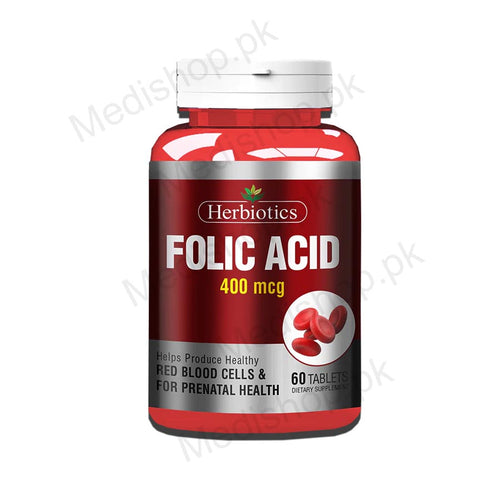 herbiotics folic acid 400mcg dietary supplements