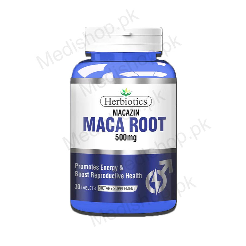 herbiotics macazin maca root 500mg dietary supplement