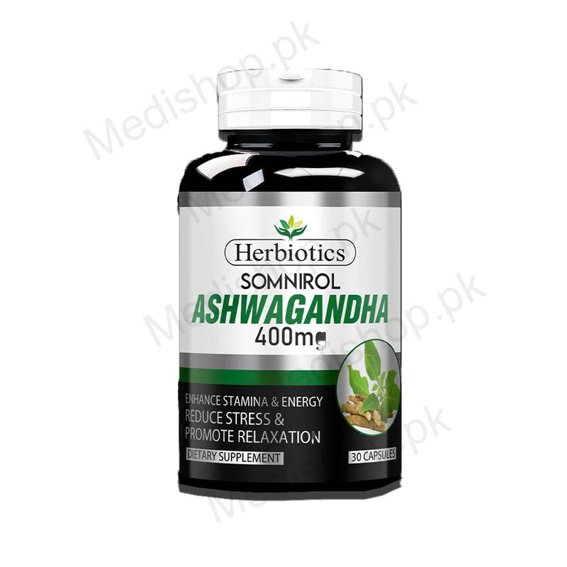 herbiotics somnirol ashwagandha 400mg dietary supplement
