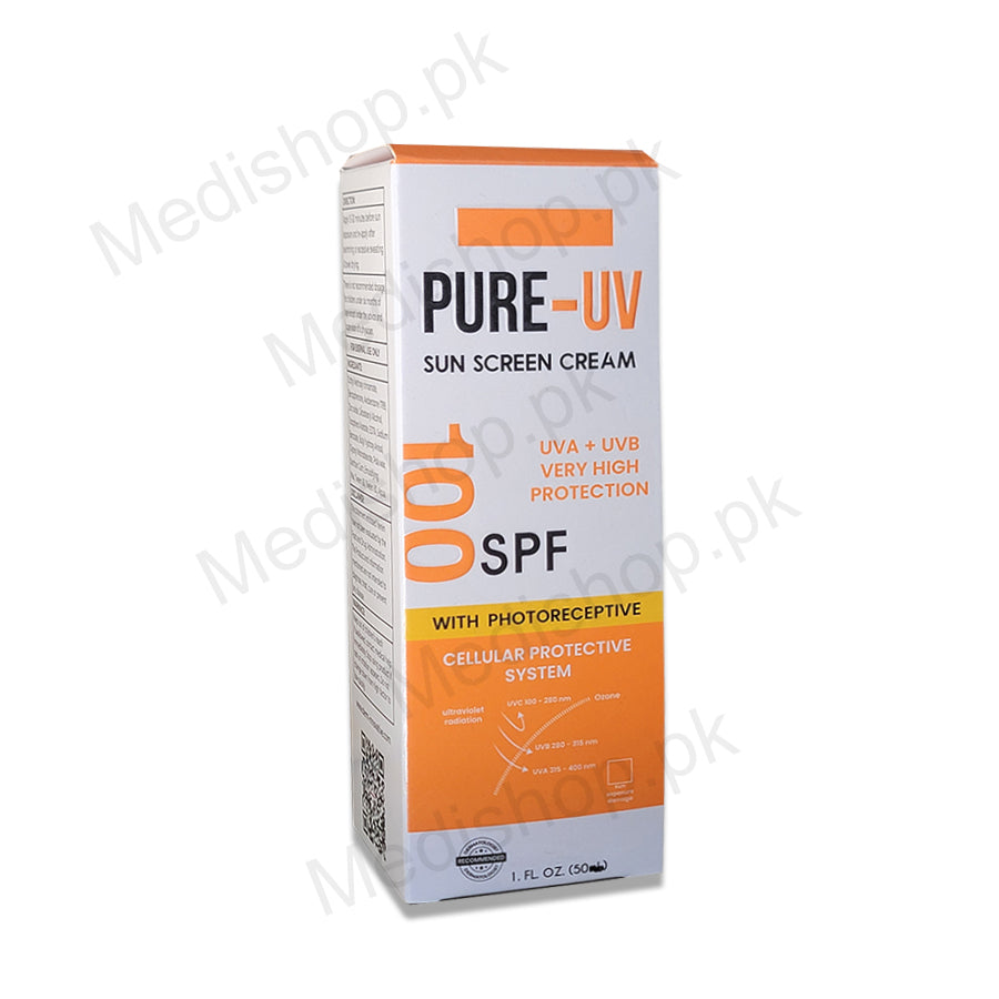 Pure UV Sun Screen Cream spf 100 – Medishop.pk