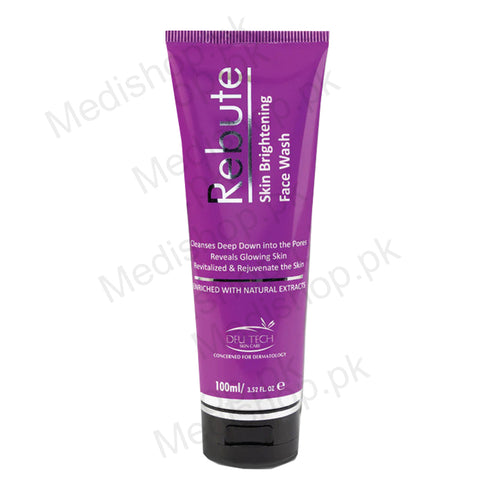 rebute skin brightening face wash due tech pharma