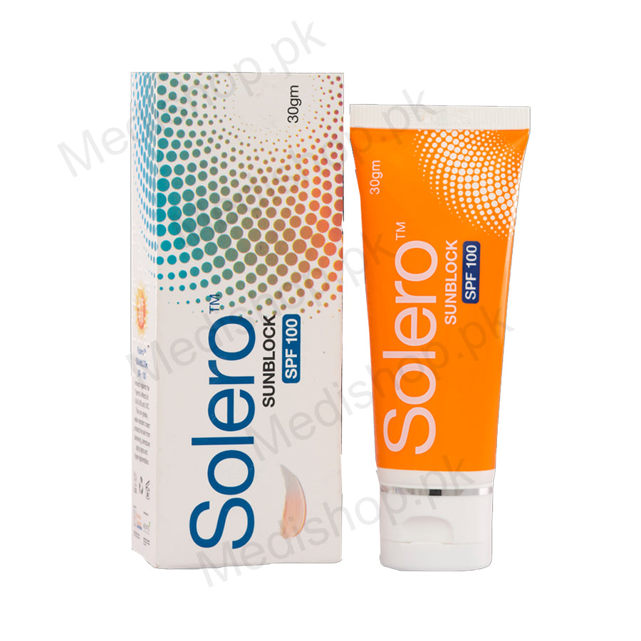 Solero Sunblock SPF 100 30gm – Medishop.pk