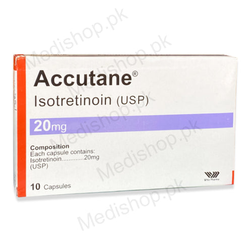     Accutane isotretinoin USP 20mg Capsules Wiz Pharma Acnecare treatment