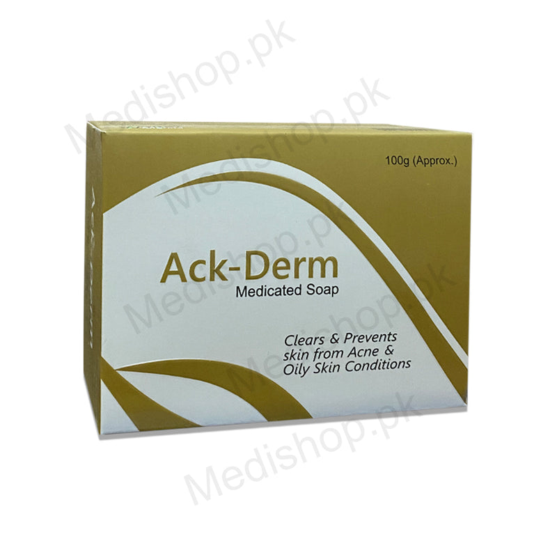 ACK-Derm Medicated Soap 100g Clears & Prevents skin from Acne & Oily Skin Conditions