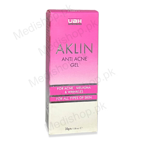    Aklin Anti acne gel 30gm acne care melasma wrinkles UBH Pharma