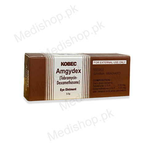 Amgydex Eye ointment 3.5g tobramycin dexamethasone Kobec pharma