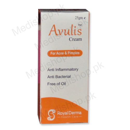 Avulis cream for anti acne and pimples anti inflammatory anti bacterial royal derma health care 25gm