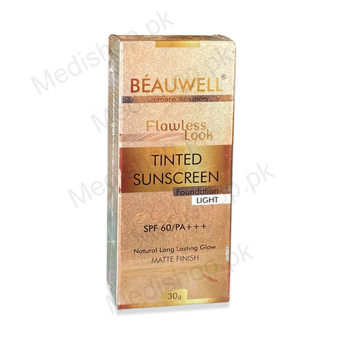 Beauwell Tinted sunscreen Foundation 30g  sunblock SPF60 Whiz laboratories