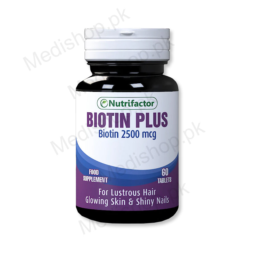 Biozin Plus Nutrifactor Biotin Plus 2500mcg Tablet 60's – Medishop.pk