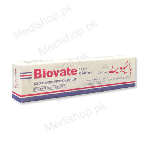    Biovate ointment 15gm clobetasol propionate Skincare treatment Bio-Labs