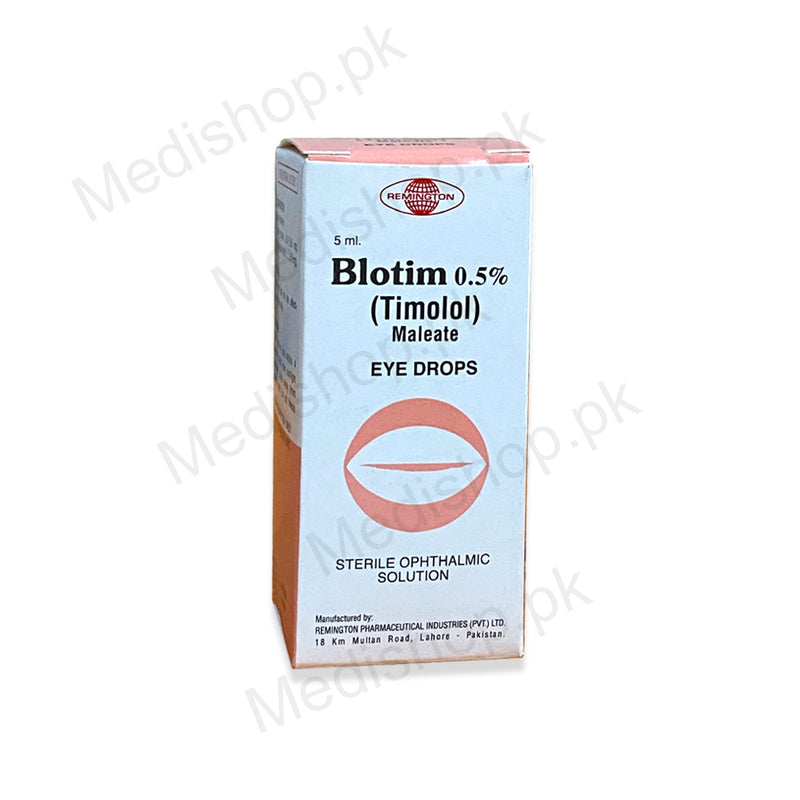     Blotim 0.5% Timolol maleate eye drops 5ml Remington pharma