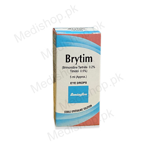 Brytim Eye Drops 5ml brimonidine tartrate 0.2% timolol 0.5% Remington Pharma