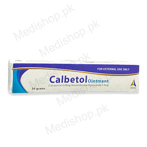 Calbetol Ointment 30grams ﻿Calcipotriol 0.05mg, Betamethasone Dipropionate 0.5mg Alza pharma Skincare treatment