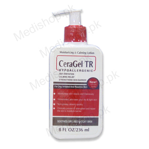 CeraGel TR hypoallergenic anti irritation calmin relief moisturizning skin care skin treatment ichy crystolite pharma 236ml