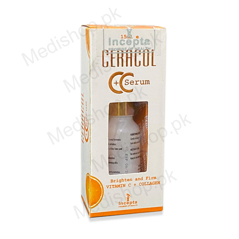 Ceracol CC Serum 15ml Bighten Firm Vitamin C + Collagen Anti wrinkles skin care Incepta