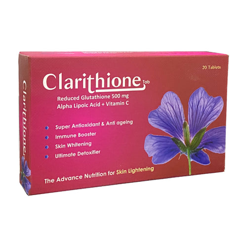 Clarithione Tablet Reduced Glutathione 500mg Alpha lipoin Acid+Vitamin C Aging Skin whitening Careapex Pharma