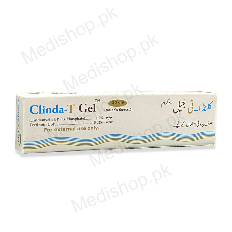    Clinda-t gel 20gm clindamycin BP tretinoin USP Valor pharma acne care treatment