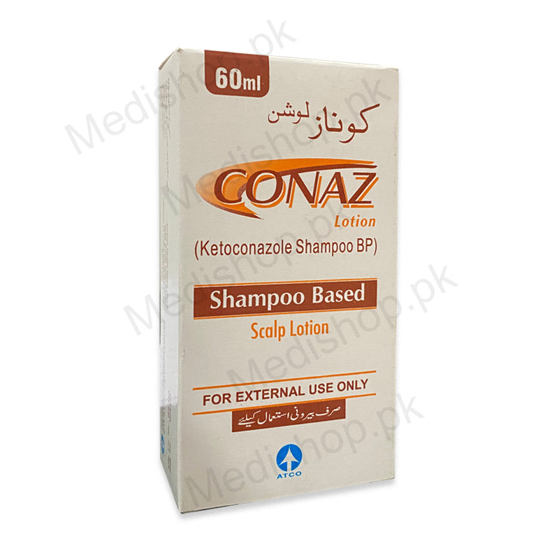 Conaz Lotion 60ml ketoconazole shampoo based scalp atco