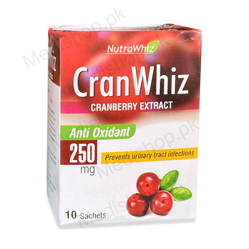     Cranwhiz cranberry extract sachets 250mg prevent urinary tract infection Whiz laboratories