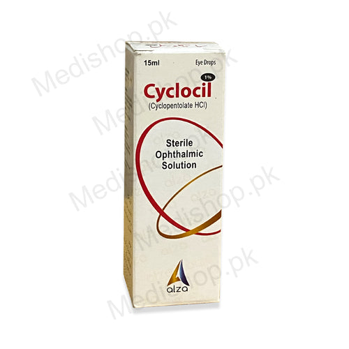     Cyclocil 1% Eye Drops cyclopentolate HCL 15ml Alza Pharma