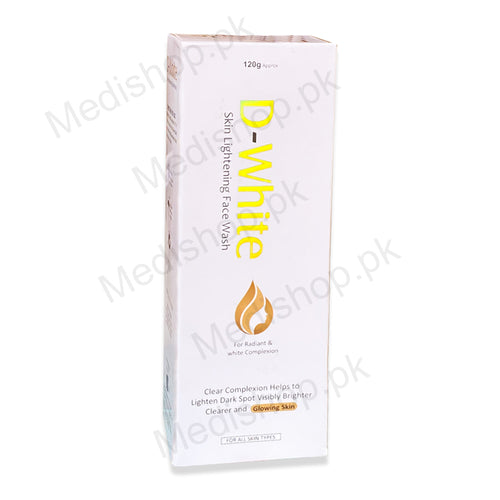D-White Skin Lightening Face Wash 120g whitening Derma shine
