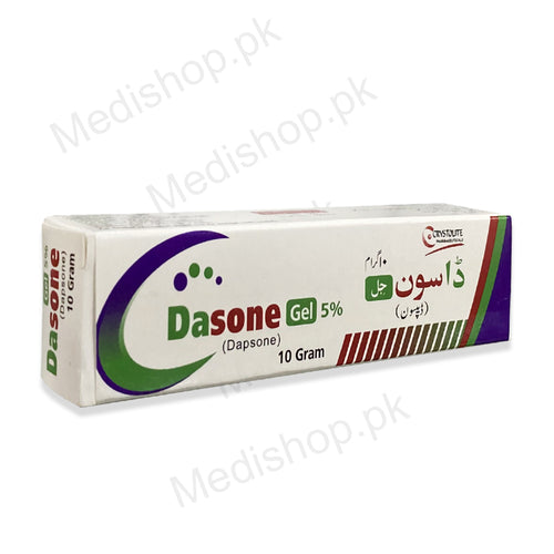 Dasone Gel 5% Dapsone 10gram crystolite pharma skincare