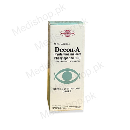 Decon-A Eye Drops 15ml phyrilamine maleate phenylephrine HCL 15ml Remington Pharma