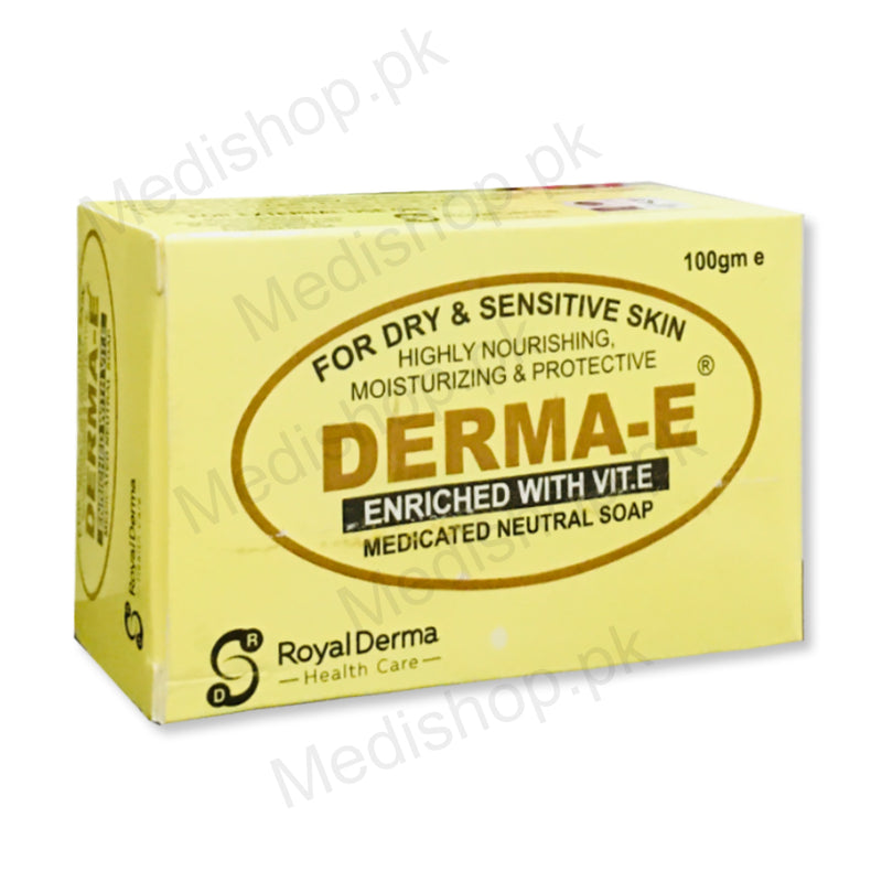    Derma-E Medicated Neutral Soap 100gm Royal derma Health care Skincare treatment