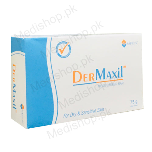 Dermaxil Moisturiser Bar Soap 75gm Safrin Skin Care International