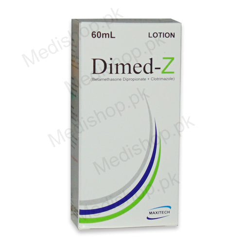 Dimed-Z lotion 60ml betamethasone dipropionate clotrimazole maxitech pharma