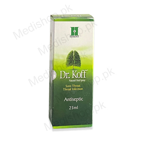 Dr.Koff Natural Oral Spray 25ml sore throat infection antiseptic himont laboratories
