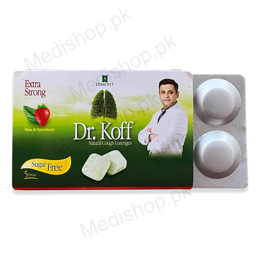 Cofftab Dr.Koff Natural Cough Lozenges Mint & Strawberry Sugar Free – Medishop.pk
