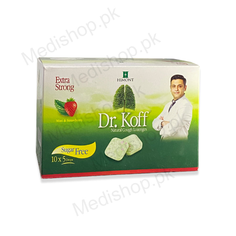 Cofftab Dr.Koff Natural Cough Lozenges Mint & Strawberry Sugar Free – Medishop.pk