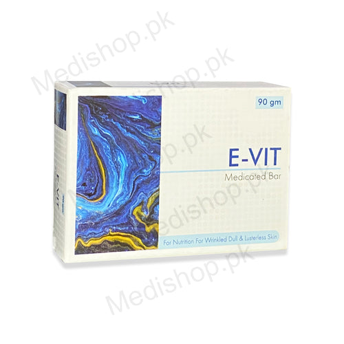 E-vit 90gm soap medicated bar anti wrinkles skincare treatment wisdom therapeutics