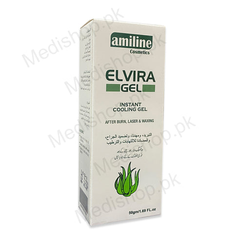 Elvira Gel 50gm ﻿Instant Cooling After Burn, Laser & Waxing amiline cosmetics