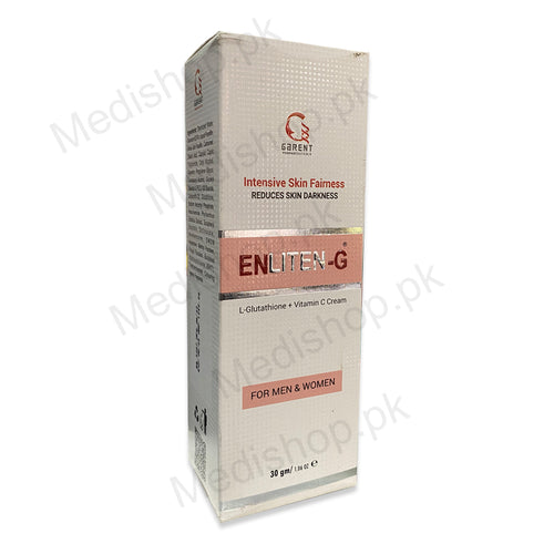 Enliten-G L-glutatione+ vitamin c cream 30gm garent pharmaceuticals whitening skin