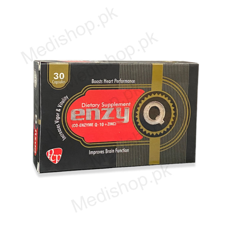 Enzy capsules co-enzyme q-10 zinc supplement